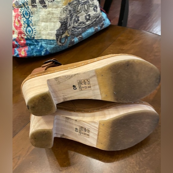 Free People Bungalow Clog Tan Leather Ankle Boots 9 - Picture 8 of 13